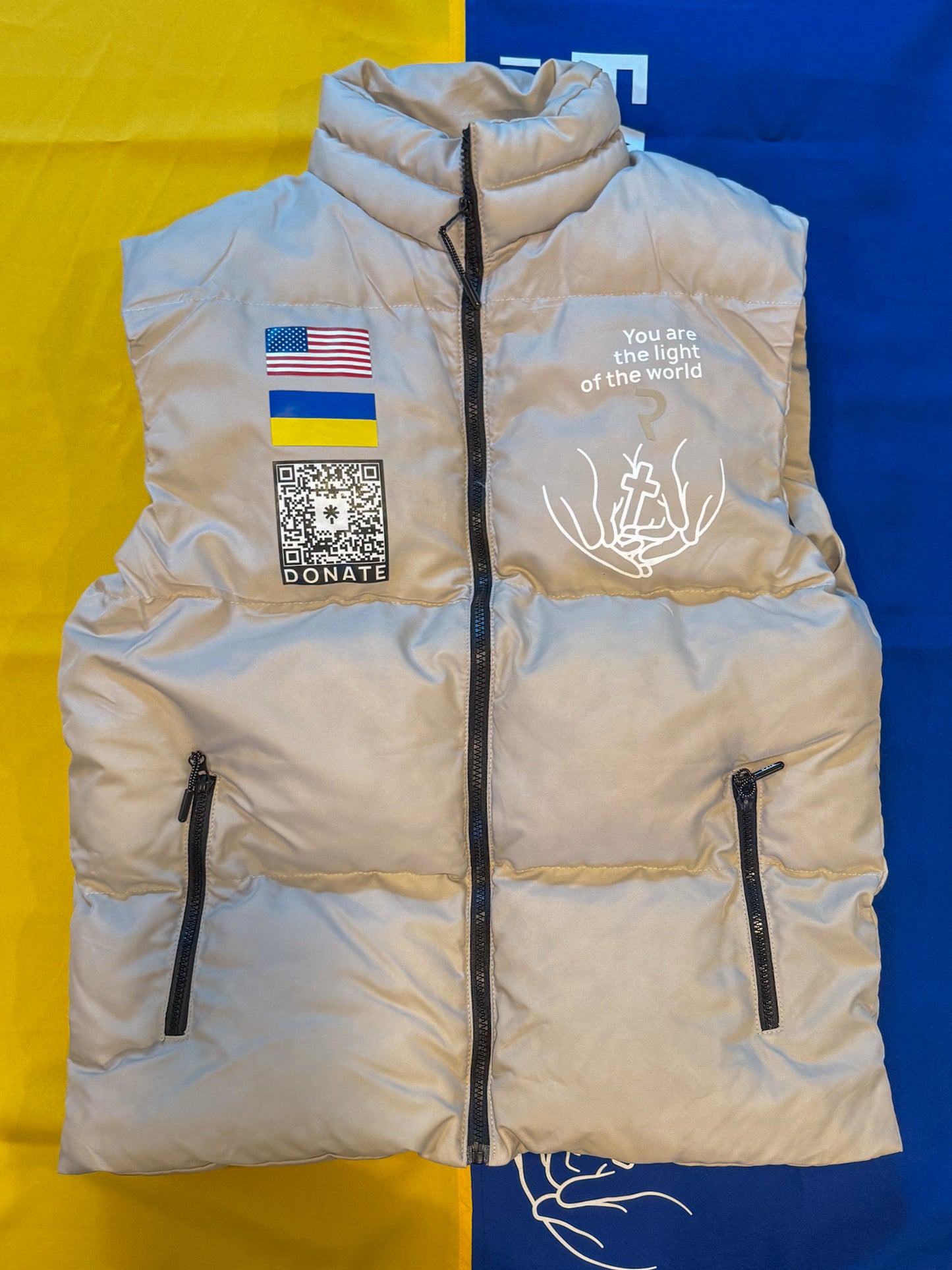 Family of Christ Puffy Vest with QR Code