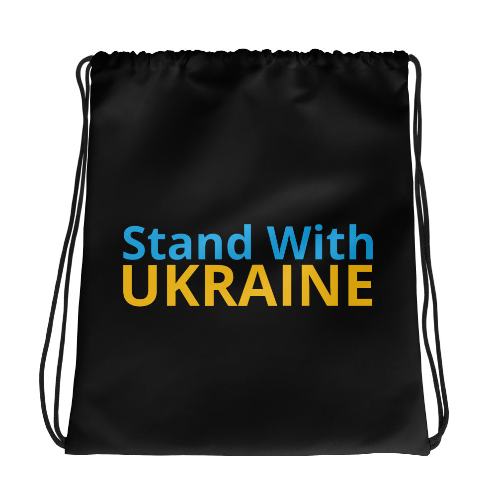 Stand With Ukraine Drawstring Bag